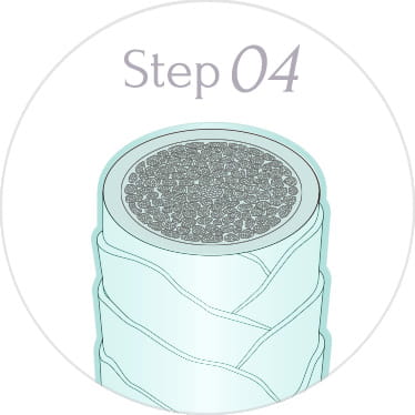 表層を閉じ表面をコートする
